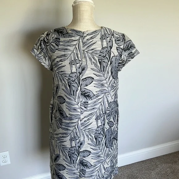 J. McLaughlin Francine indigo leaflet dress - Picture 3 of 7